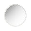 Élégant miroir mural rond en perles de 36 po - Cadre en fer blanc mat en métal-918995451