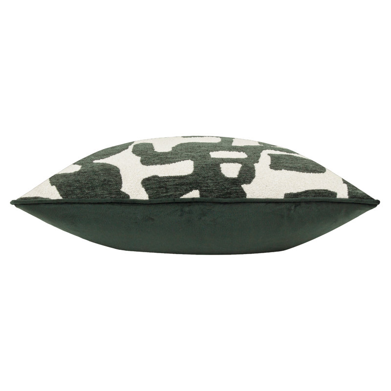 Caval Geometric Square Throw Cushion, Green