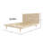 Camiah Acacia Wood Panel Bed, Beige-1825164465