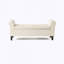 Banc de rangement avec accoudoirs roulés