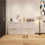 Armoire à chaussures avec 2 tiroirs rabattables, armoire à chaussures autoportante avec tablette réglable, pour hall d'entrée, couloir, salon (ensemble de 2)