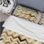 Ensemble de housse de couette beige à chevrons en microfibre Elegance I-820847508