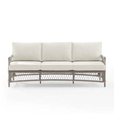Emeka 79.5 " W Metal Patio Sofa with Cushions