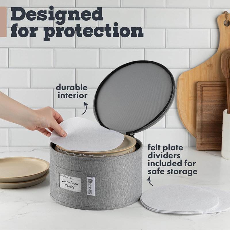 Ensemble de rangement en porcelaine dure 5 pièces, Gris