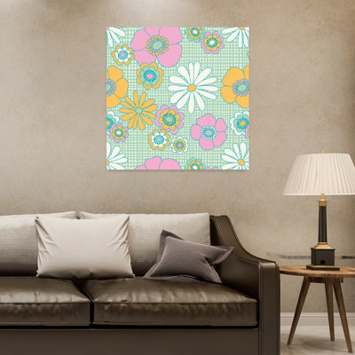 Art contemporain, art abstrait de printemps, marguerite