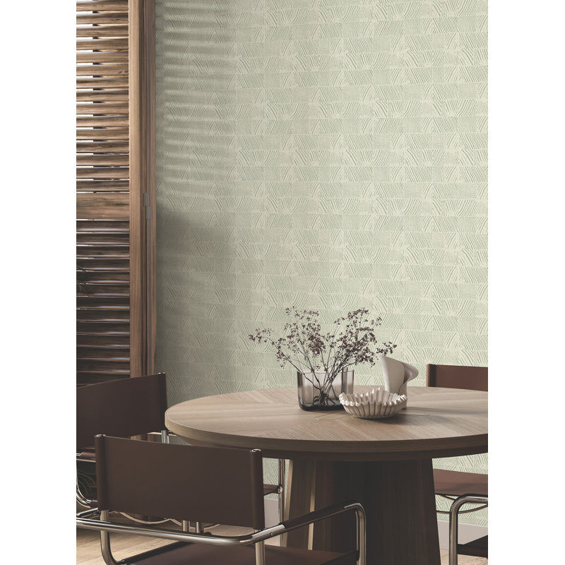 Papier peint pierre et bois, Vert