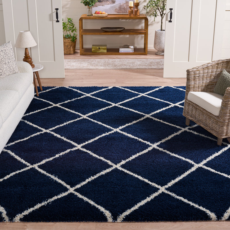 Tapis à poils longs Rizco, Rectangulaire 8 pi x 10 pi