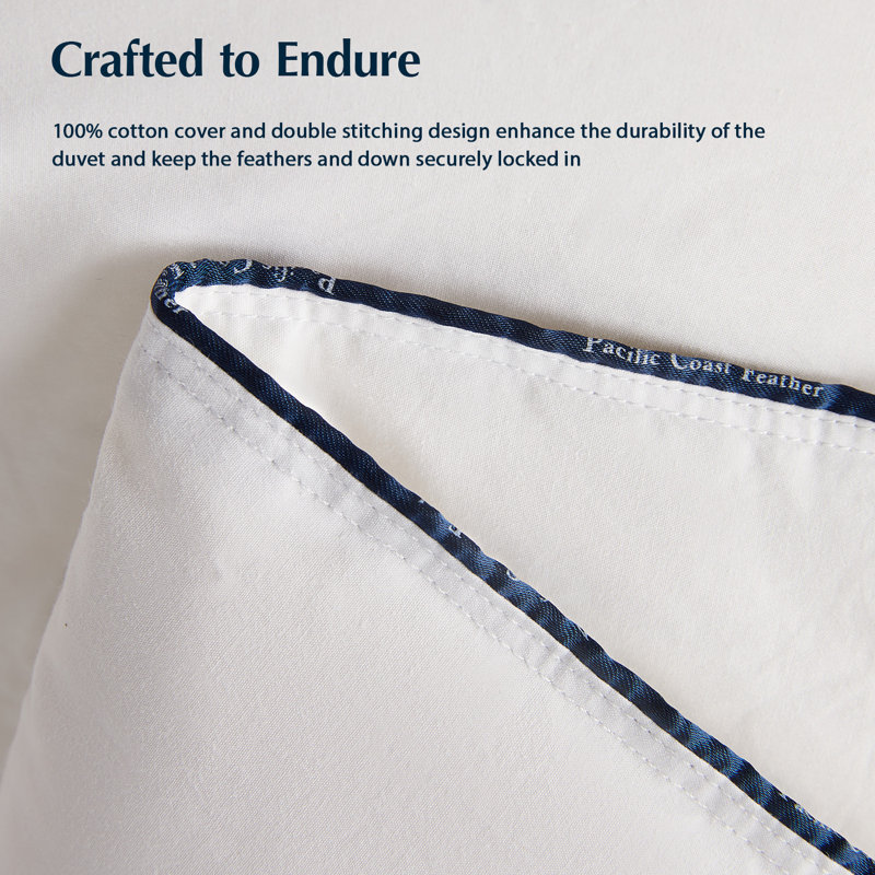 Pacific Coast All Season Feather and Down Hotel Quality Comforter/Duvet Insert, King