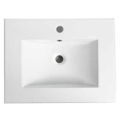 24" Ceramic Countertop Sink, Exquisite Design, 0.81" Thickness, 23.75" Depth Sink 24", Long-Lasting Durability, Depth, Thickness