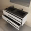 Ensemble de meuble-lavabo double mural 47 po