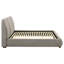 Grand lit plateforme tapissier Taupe