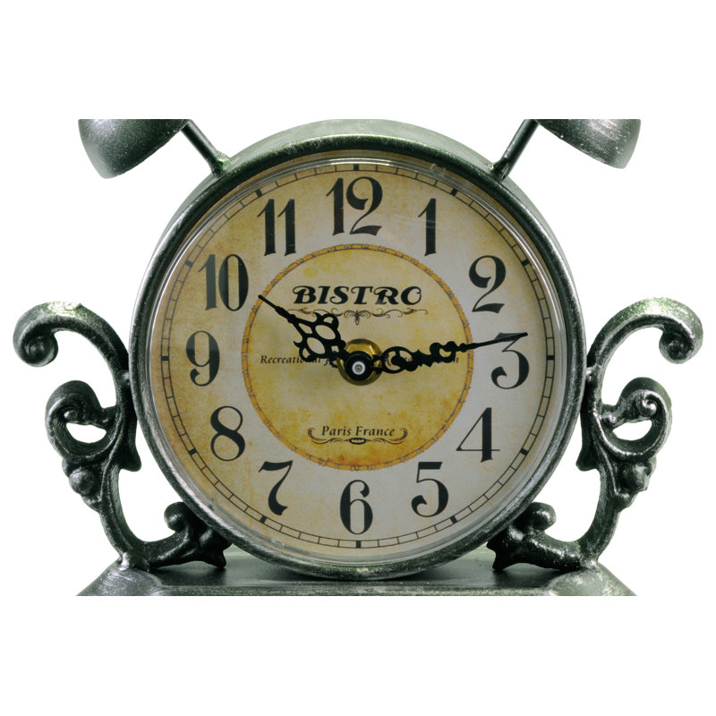 Energicus Stainless Steel Alarm Tabletop Clock