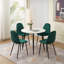 Ademar 46cm H Velvet Upholstered Metal Side Chair in Green-335982058