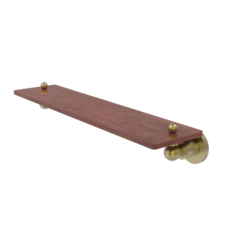 Lera Bracket Shelf, Satin Brass, 2.5" H x 22" W x 5" D