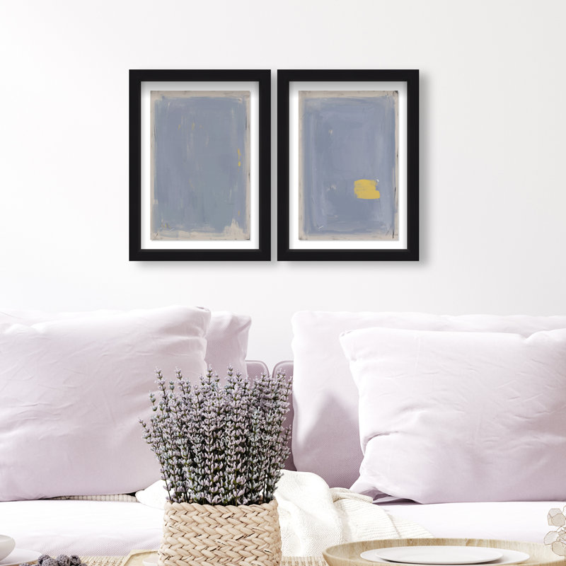 Painted Morning Set by Oliver Gal, 16.5" H x 11.5" W, Black Shadowbox