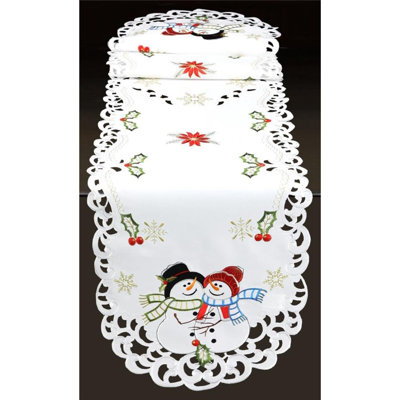 Chemin de table de Noël brodé Linens