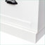 Hall Tree Farmhouse 4-en-1 avec banc, patères et amp; Tablettes réglables - blanc | Panneau de particules | Espace de vie principal-1757076783