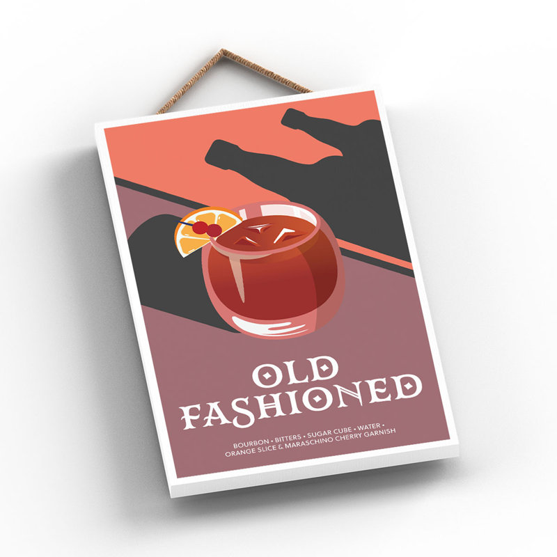 Cocktails - Old Fashioned - Print on MDF