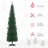 7' Artificial Pencil Christmas Tree