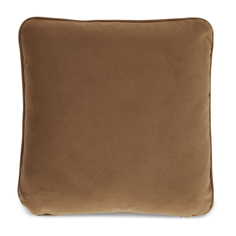Coussin décoratif Wali, 20 po, polyester, Brun miel