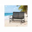 Banc de patio extérieur en osier