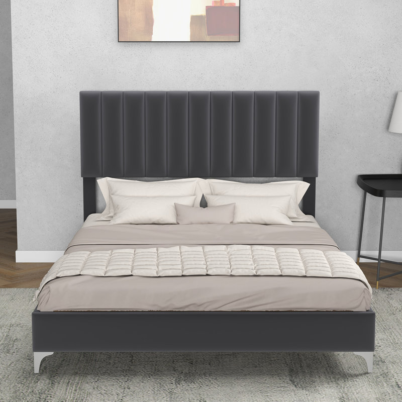 Lit plateforme tapissier Gianelle, Grand