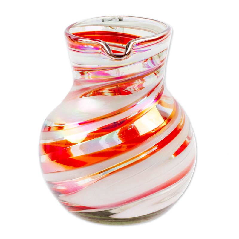 Latitude Run® Handmade Great Enchantment Handblown Glass Pitcher