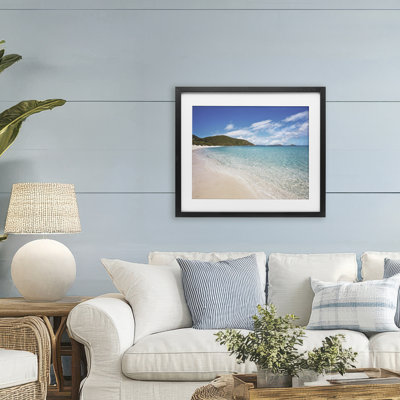 «Coastal Caribbean Shoreline», reproduction sous verre encadrée, design par Seven Trees Design