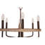 Lustre à 6 lumières en bois à roulettes Najac-463480878