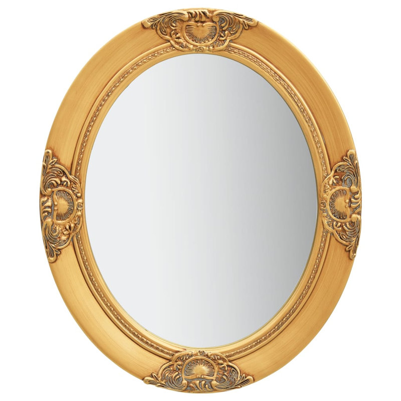 Cann Wood Oval Wall Mirror, Gold, 60cm H x 50cm W
