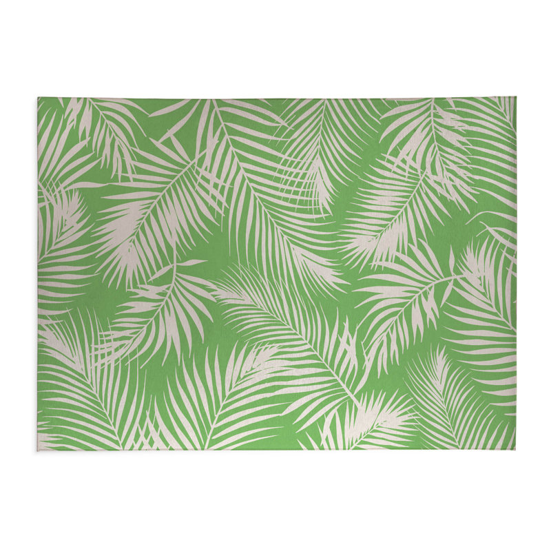Tapis de cuisine léger Waving Palms, Rectangulaire 2 pi x 3 pi, Vert
