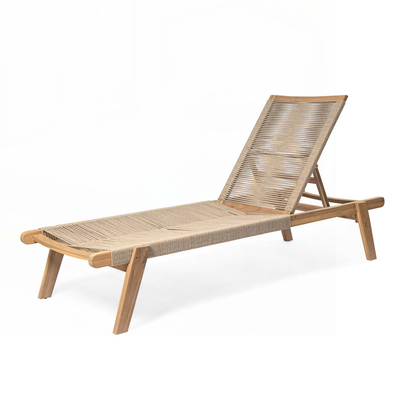 Chaise longue d'extérieur en corde (ensemble de 2)