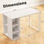 115 X 59 Cm Computer Desk Modern Home Office Desk With Storage Shelves-Natural-1133263803