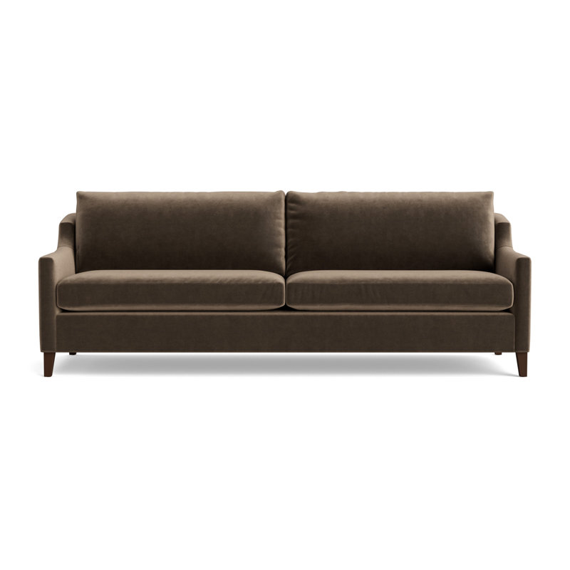 Gigi No Skirt 95 Sofa, Performance Velvet - Otter, Sienna