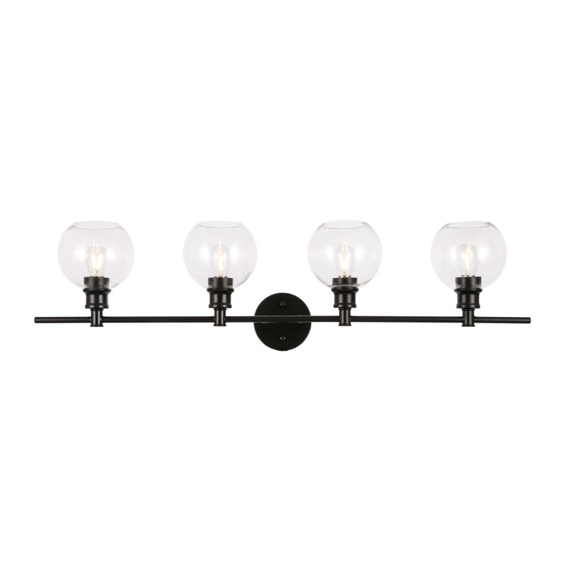Drinkard 4 - Light Vanity Light, Clear, Black
