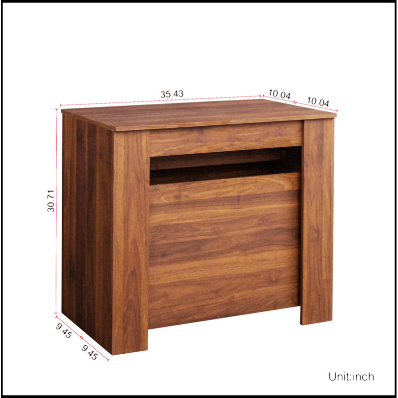 Multifunctional Extendable Console Table, Walnut