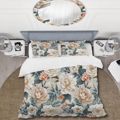 Literie Farmhouse Blue and White Floral Gardens I