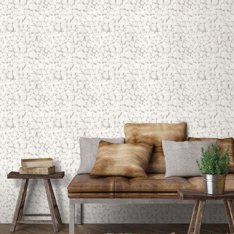 Evergreen 10.05m x 53cm Wallpaper Roll, Light Brown/Cream