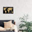 The World - Gold On Black by Russell Brennan - Painting on Canvas-989572524-1041280833