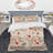 Floral Duvet Cover Set - Red Microfiber Farmhouse/Country 3 Piece-34036498