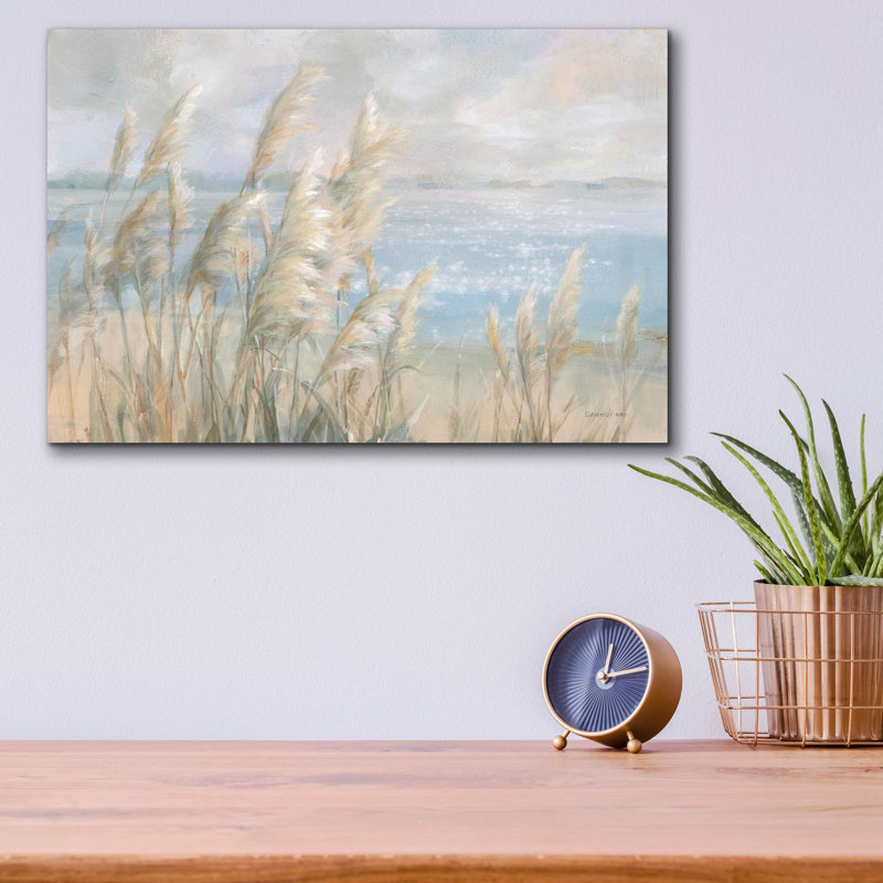 «Seaside Pampas Grass» par Danhui Nai, art mural en verre acrylique