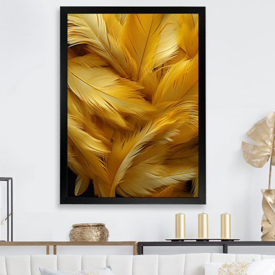 «Golden Feather Grin» sur toile