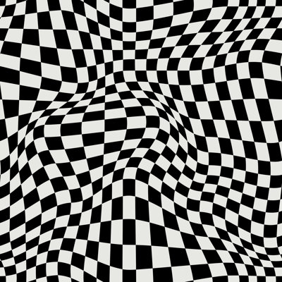 Warped Chessboard - Wrapped Canvas Print