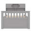 Structure de lit plateforme simple avec bibliothèques et tablettes de rangement, quatre tiroirs, gris-796738716