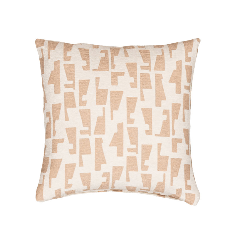 Coussin décoratif Gavel, Blush Pink, Carré 22 po x 22 po, Plumes