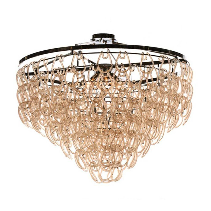 Tessa 7 - Light Chandelier, Natural Bronze, Champagne