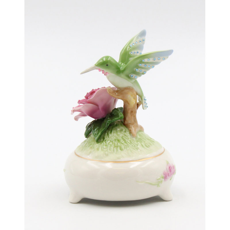 Figurine musicale en porcelaine Hummingbird