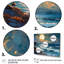 Golden Blue Majestic Waves II, reproduction d'art sur toile-88540771-88540772