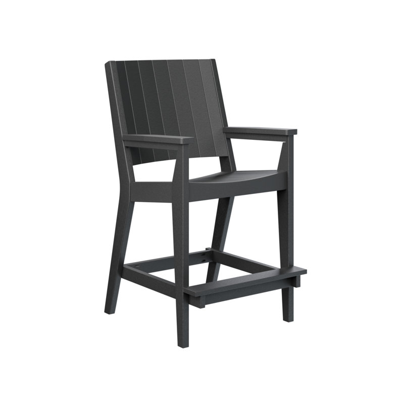Berlin Gardens Mayhew Regular Chat Bar Chair, Black, 25.5"