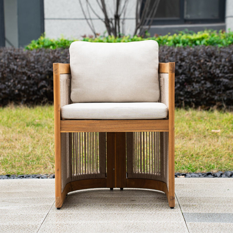 Bramble Acacia Wood Patio Dining Chair